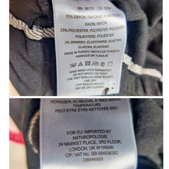 Ett:wa by Anthropologie Lucern Wide Leg Pull On High Rise Skirt Pants Black S - Picture 10 of 14